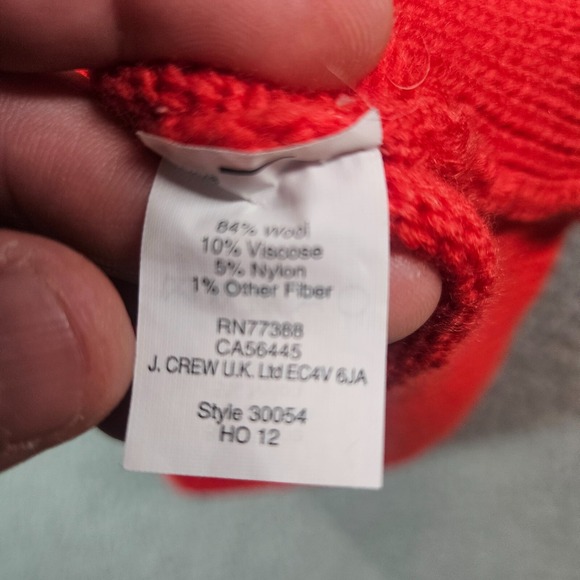 J Crew Sweater Women XXS Fair Isle Wool Blend Colorful Orange - Picture 4 of 10